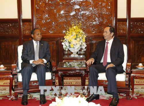 Chủ tịch nước Trần Đại Quang tiếp Đại sứ Mozambique chào kết thúc nhiệm kỳ ảnh 1